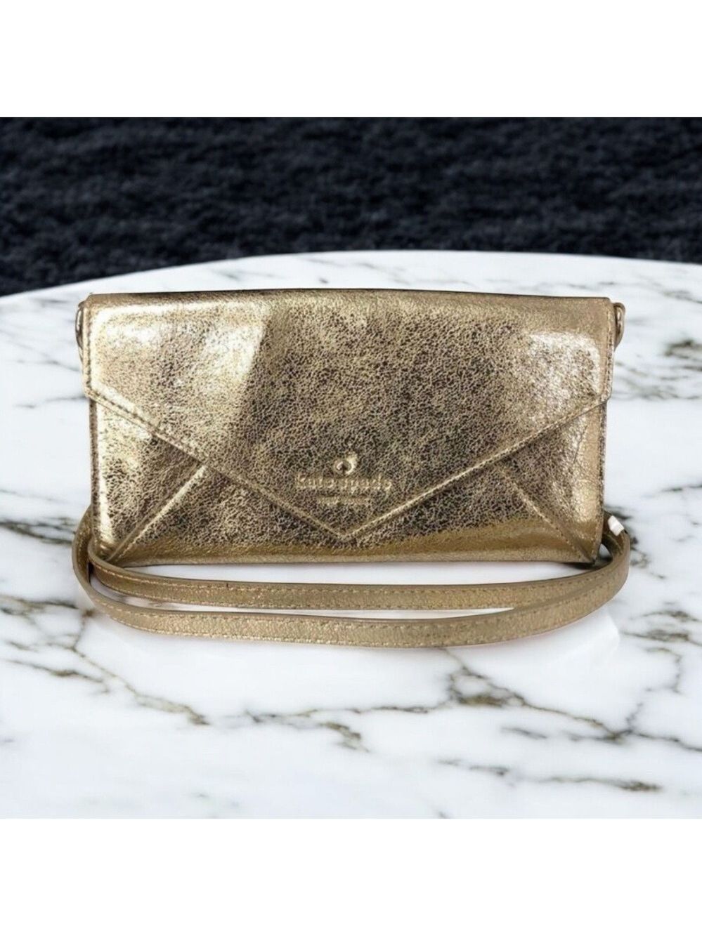 Kate Spade Kylie Harrison St Gold Wallet On Chain WOC Crossbody - Picture 13 of 16